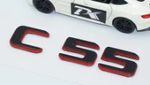 DK Tuning C 55 Bagaj Kırmızı Siyah ABS Yazı Logo Benz İle Uyumlu thumbnail 4
