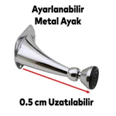 Mobilya Sehpa Puf Zigon Metal Ayağı Ayarlanabilir Krom Ayak 11 cm - 3