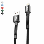 LinkTech K550 Lightning-USB Metal Başlı Data/Şarj Kablosu 3A 1mt - 1