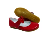 Zerhan 350 Kız Çocuk Kırmızı Rugan Fiyonklu Cırtlı Babet thumbnail 5