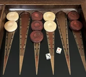 Helena Wood Art Genius El Oyması Ahşap Tavla Seti Siyah - 6