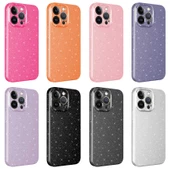 Vendas iPhone 13 Pro Max Uyumlu (13 Pro Max) Koton Serisi Kamera Korumalı Simli Lüks Silikon Kılıf - 10