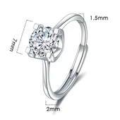 Modasteps 925 ayar gümüş yüksek kaliteli kristal zirkon yüzük - 4