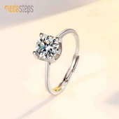 Modasteps 925 ayar gümüş yüksek kaliteli kristal zirkon yüzük - 1