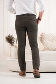 ECER BELİ İPLİKLİ REGULAR FİT DESENLİ ERKEK KUMAŞ PANTOLON - 5