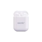 Asonic AS-TWS130 Beyaz Bluetooth Airpods Mikrofonlu Kulaklık - 1