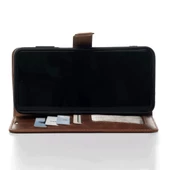 Samsung Galaxy S21 FE Hakiki Deri Cüzdanlı Kapaklı Kaliteli Lüks Kılıf thumbnail 12