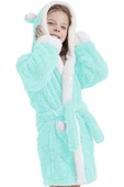 Bunny Kapşonlu Unisex Wellsoft Çocuk Peluş Sabahlık | Bornoz - 12