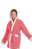 Bunny Kapşonlu Unisex Wellsoft Çocuk Peluş Sabahlık | Bornoz - 11