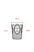 Akrilik Yeşil Tekli Kısa Bardak & Su Meşrubat Kahve Yanı Bardağı 400 ml ( Cam Değildir ) - 4