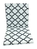 1 Adet Komutan Arkalıklı Sandalye Minderi, Extra Kalın (Kalınlık 5cm)-Damask Siyah Beyaz - 1