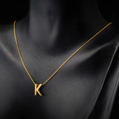 22 Ayar K Harfi Altın Kolye - 2
