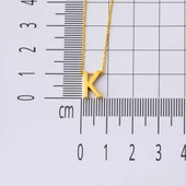 22 Ayar K Harfi Altın Kolye - 3
