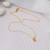 22 Ayar K Harfi Altın Kolye - 6