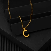 22 Ayar C Harfi Altın Kolye thumbnail 4