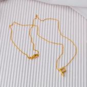 22 Ayar F Harfi Altın Kolye thumbnail 6