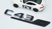 DK Tuning C 43S Bagaj Gri Siyah ABS Yazı Logo Benz İle Uyumlu - 4