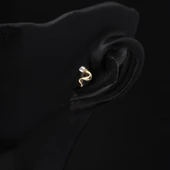 14 Ayar Altın Piercing Tragus Küpe - 2