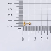 14 Ayar Altın Piercing Tragus Küpe - 5