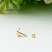14 Ayar Altın Yengeç Tragus Küpe - 3