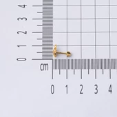 14 Ayar Altın Kaplumbağa Tragus Küpe - 5