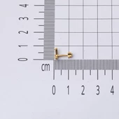 14 Ayar Altın Baget Taşlı Tragus Küpe - 5