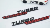 DK Tuning Benz Turbo Electrified Çamurluk Yanı Kırmızı Logo Amblem - 4