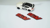 DK Tuning 16V Siyah Kırmızı ABS 3M 3D Çamurluk Yazı Logo Seti - 3