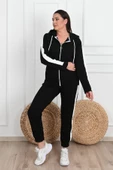 Kadın Yan Şerit Detaylı Büyük Beden Eşofman Takımı 3504-23 - 2