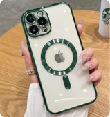 iPhone 14 Pro Max Kılıf Kamera Korumalı Magsafe Parlak Luxury thumbnail 12