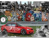 Brillant İpek Latex Kaymaz Taban Çocuk Halısı-ARABA HJ11707.801-(130x190) - 1