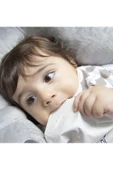 Babyjem Diş Kaşıyıcılı Poplin Fular Önlük Kahve Balıklı - 3