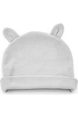 Babyjem Unisex Bebek Gri Yenidoğan Kulaklı Şapka - 1