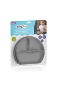 Babyjem Vakum Tabanlı Silikon Tabak Gri - Bpa Içermez thumbnail 2
