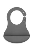 Babyjem Mini Silikon Önlük - Gri - 2