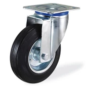 Kama Oynak Tablalı 125x37,5 mm Teker Siyah Burçlu Ağır Yük Tekeri - 3