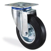 Kama Oynak Tablalı 125x37,5 mm Teker Siyah Burçlu Ağır Yük Tekeri - 1