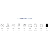 Kama Frenli Oynak Tablalı 80x32 mm Teker Poliamid Beyaz Burçlu Ağır Yük Tekeri - 2