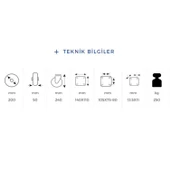 Kama Sabit Tablalı 200x50 mm Teker Poliamid Beyaz Burçlu Ağır Yük Tekeri thumbnail 2