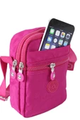 M 227 Mega Bag Krinkıl Kumaş Unisex Küçük Omuz Çantası, Telefonluk - 12