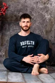 Nisanca Pamuklu Uzun Kollu Erkek Pijama Takımı - 1