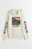 ERKEK ÇOCUK STAR WARS BASKILI PAMUK KAPŞONLU SWEAT - 2