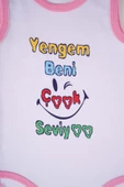 YENİ SEZON YENGEM BENİ ÇOK SEVİYO YAZILI PAMUK BEBEK BADİ ZIBIN thumbnail 8