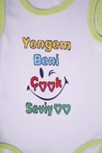 YENİ SEZON YENGEM BENİ ÇOK SEVİYO YAZILI PAMUK BEBEK BADİ ZIBIN thumbnail 4