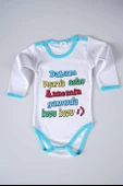 YENİ SEZON BABAM DIŞARDA ASLAN YAZILI BEBEK ÇOCUK UZUN KOL PAMUK BADY ZIBIN - 9