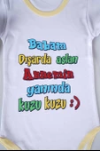 YENİ SEZON BABAM DIŞARDA ASLAN YAZILI BEBEK ÇOCUK UZUN KOL PAMUK BADY ZIBIN - 12