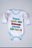 YENİ SEZON BABAM DIŞARDA ASLAN YAZILI BEBEK ÇOCUK UZUN KOL PAMUK BADY ZIBIN - 3