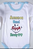 YENİ SEZON ANNEM BENİ ÇOK SEVİYO YAZILI BEBEK ÇOCUK UZUN KOL PAMUK BADY ZIBIN - 8