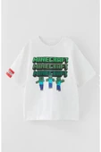 ERKEK ÇOCUK MINECRAFT BASKILI PAMUK TİŞÖRT - 3