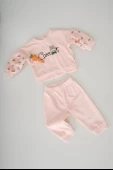 KIZ BEBEK CARROT FİGÜRLÜ BİSİKLET YAKA KADİFE TAKIM - 4